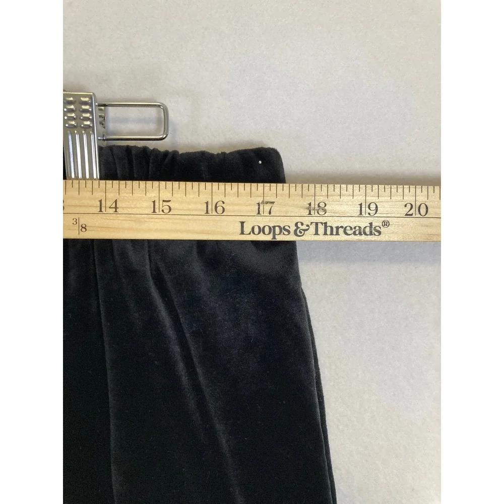 Vintage Jaclyn Smith Sport Womens Large‎ Black Velour High Waist Tapered Pants